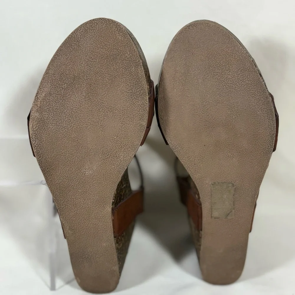 Blowfish Malibu Hazard Braid Brown Cork Wedge Platform Sandals Women's 7 - Picture 10 of 10